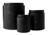 BLACK MARBLE CONTAINER WITH LID