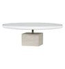 White Display Tray on Wooden Stand