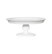 White cake stand on a white background