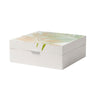 Hand Painted Green Leaf Keepsake Box