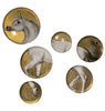 Set of decorative plates with horse designs on a white background