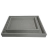Gray textured tray on a white background