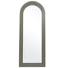 Arched mirror with a Green frame on a white background