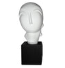 Glossy White Abstract Head Sculpture