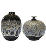 Volcanic Gold Navy Vase