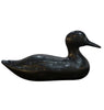 Black ceramic duck sculpture