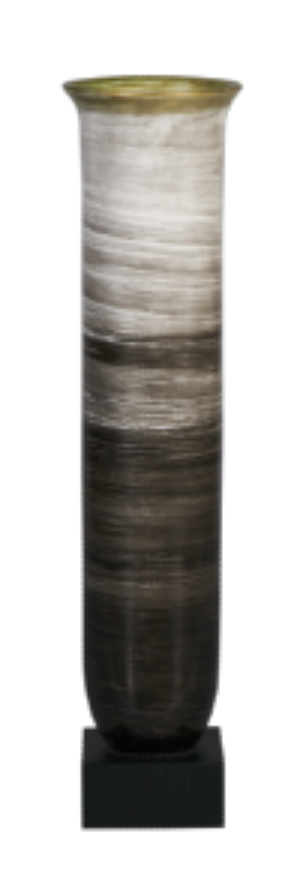 Brushed Slate Vase on Stand