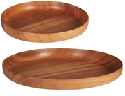 Wooden Plate Rounded Raised Edge