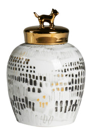 Binary Jar with Gold Lid