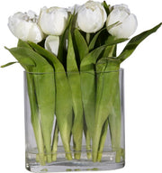 Tulip Arrangement in Glass Vase