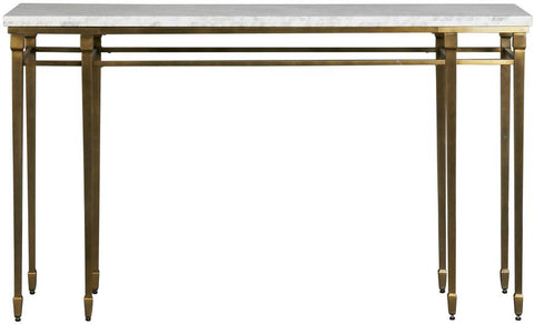 Malvern Coffee Table and Console with Brushed Gold Legs