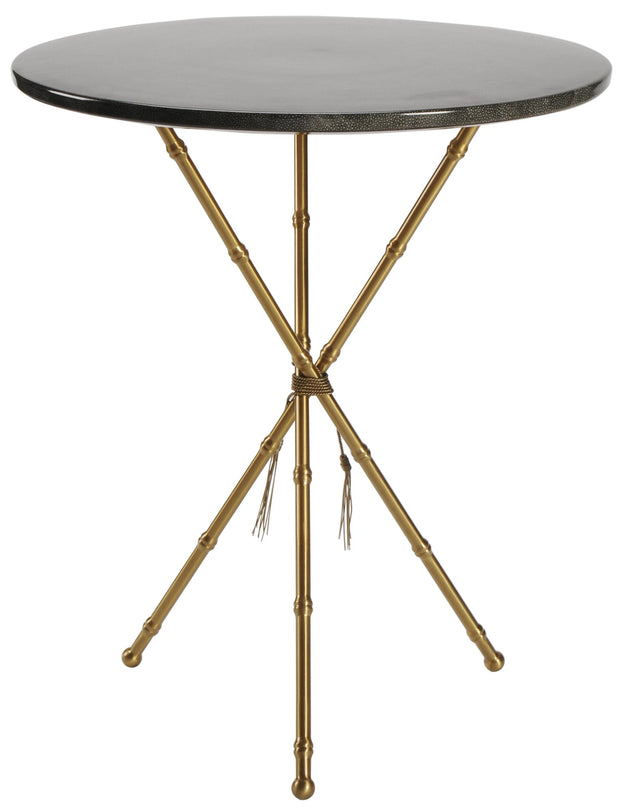 Shagreeen Grey Tall Table and Side Table with Bamboo Legs