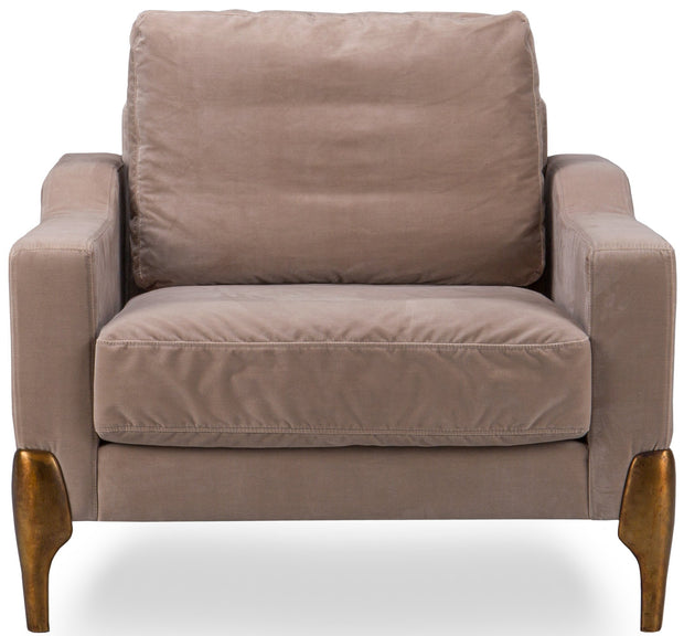 Lorreto Sofa Burnished Copper Legs Single Seater