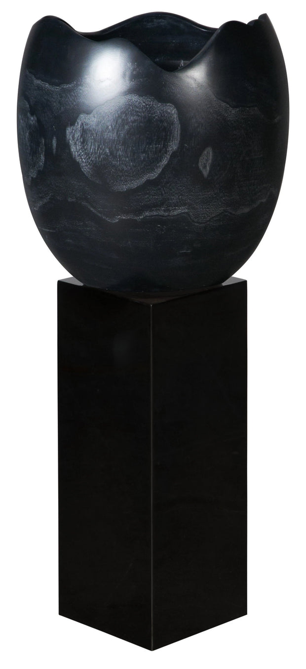 Charcoal Organic Vase on Base