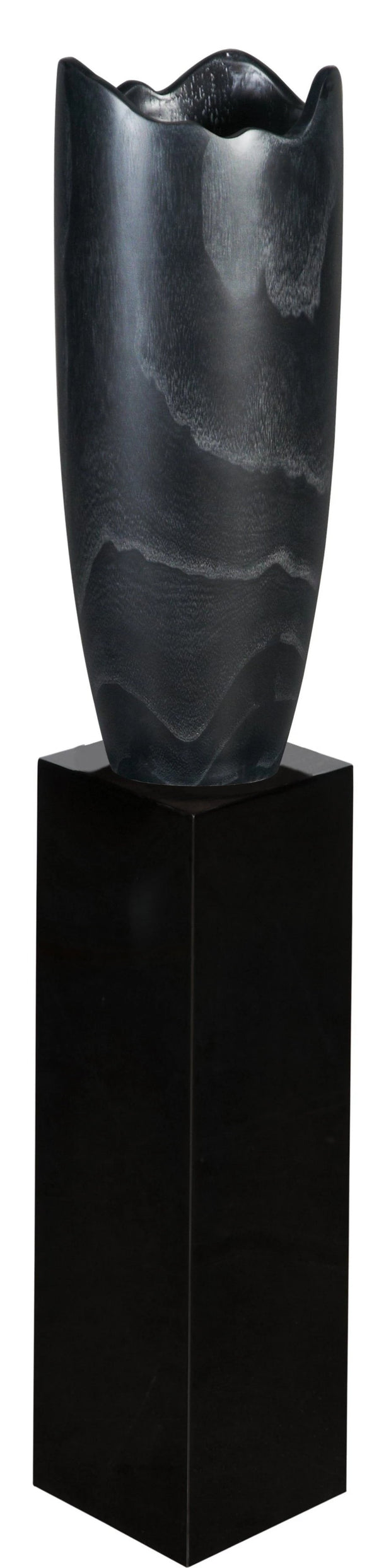 Charcoal Organic Vase on Base