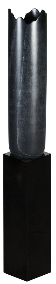 Charcoal Organic Vase on Base