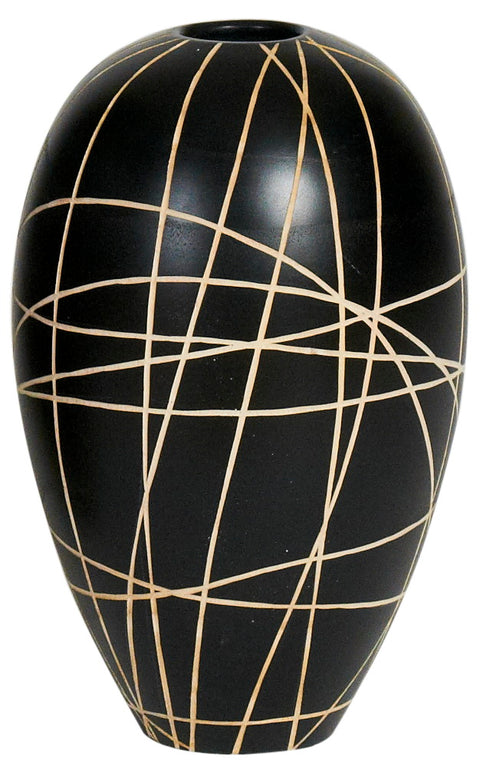 Branches Oval Wood Vase