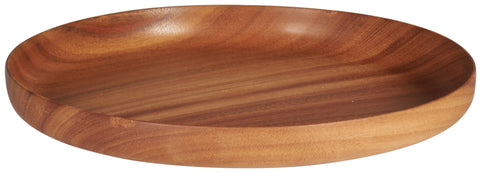 Wooden Plate Rounded Raised Edge