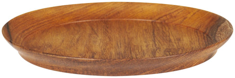 Wooden Plate with Raised Edge