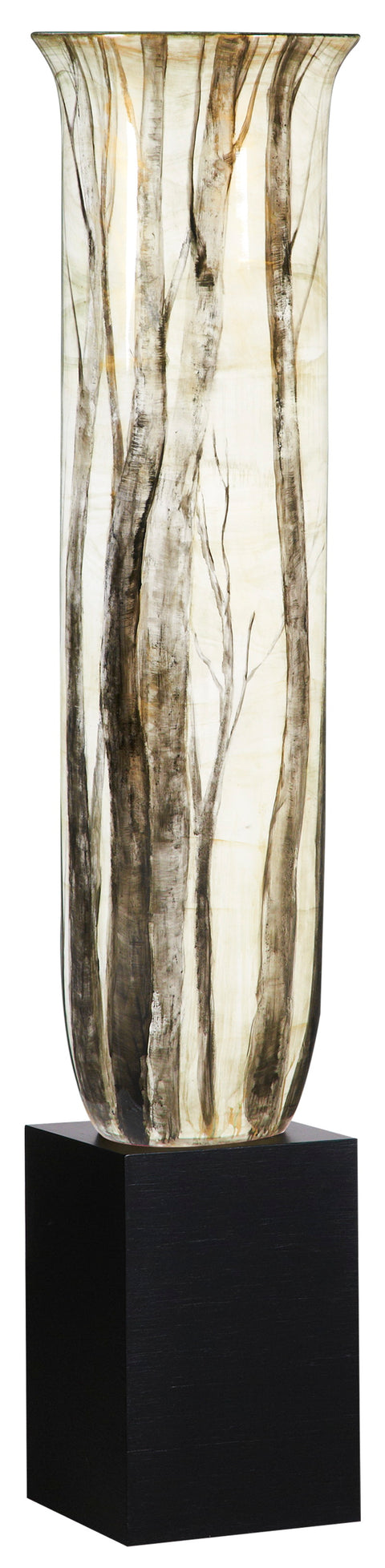 Grand Birch Branches Vase on Stand