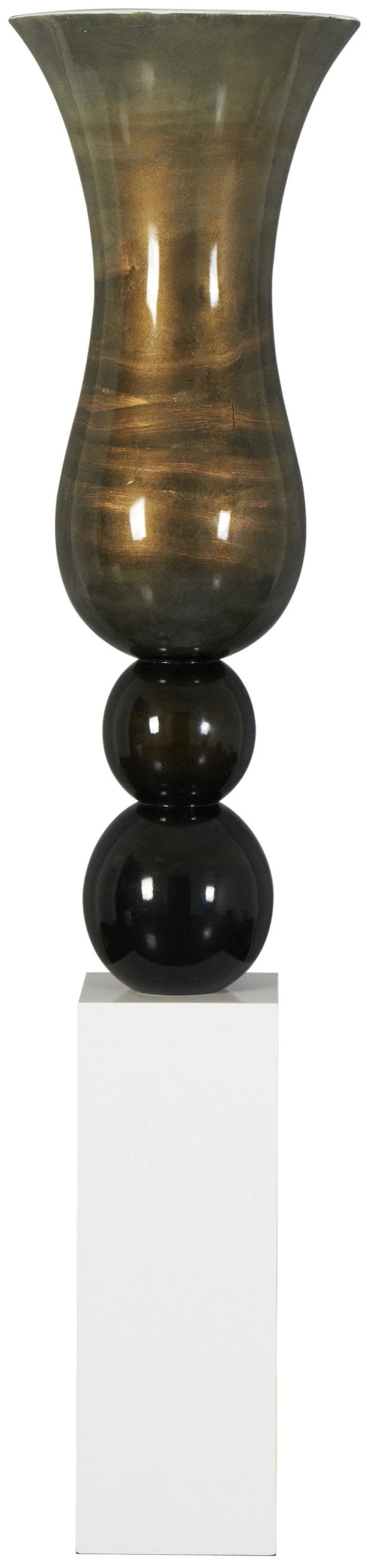 Smokey Champagne Pillar Vase