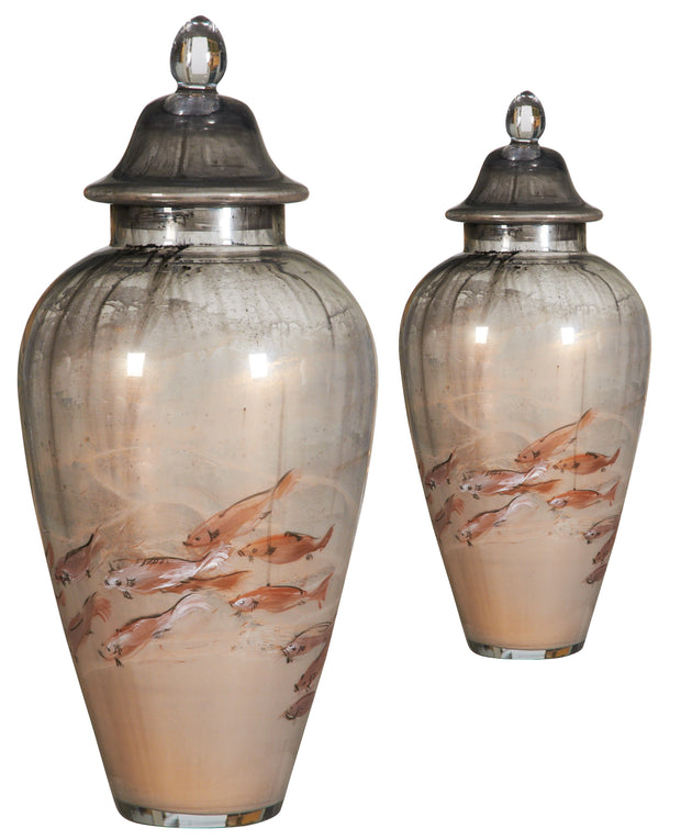 Luminous Fish Jar with Lid