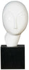 Glossy White Abstract Head Sculpture