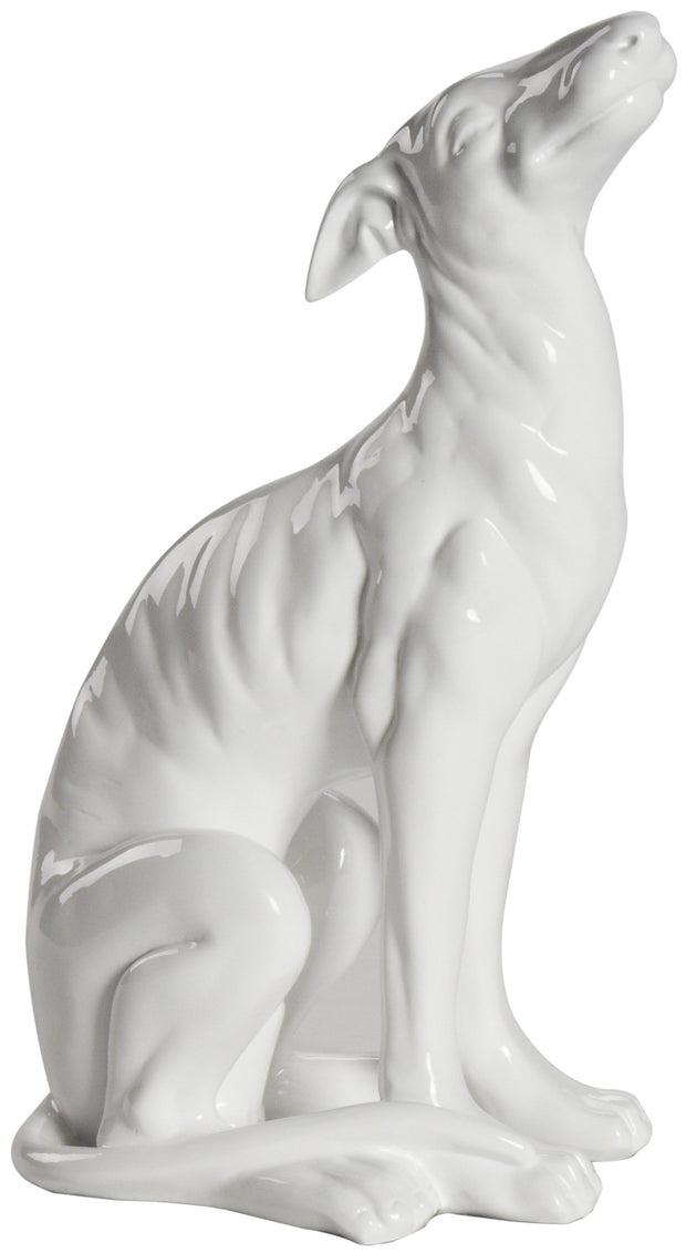 White Dog Sculpture