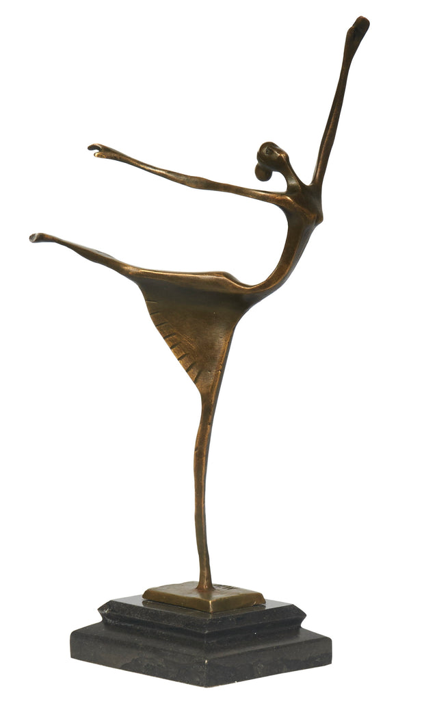 Copper dancing lady sculpture