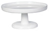 Round Serving Platter Raised Edge White