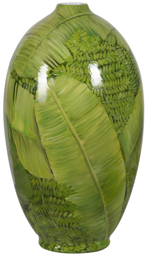 Jungle Leaf Short Neck Vase