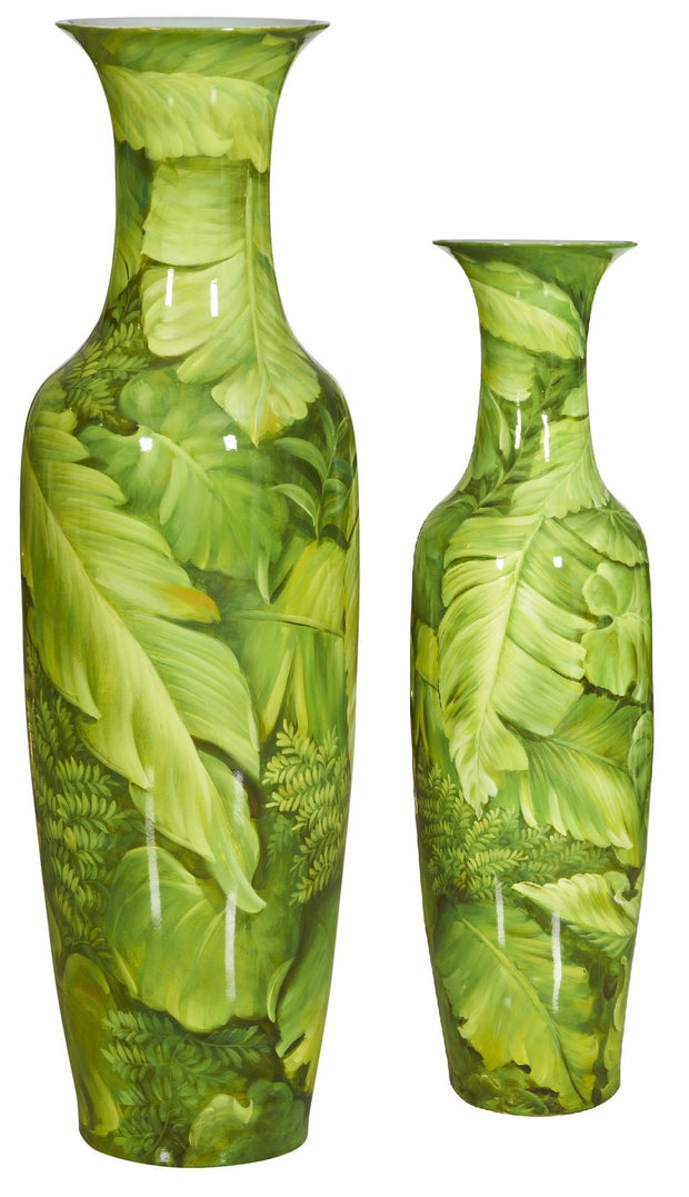 Jungle Leaf Trumpet Vase