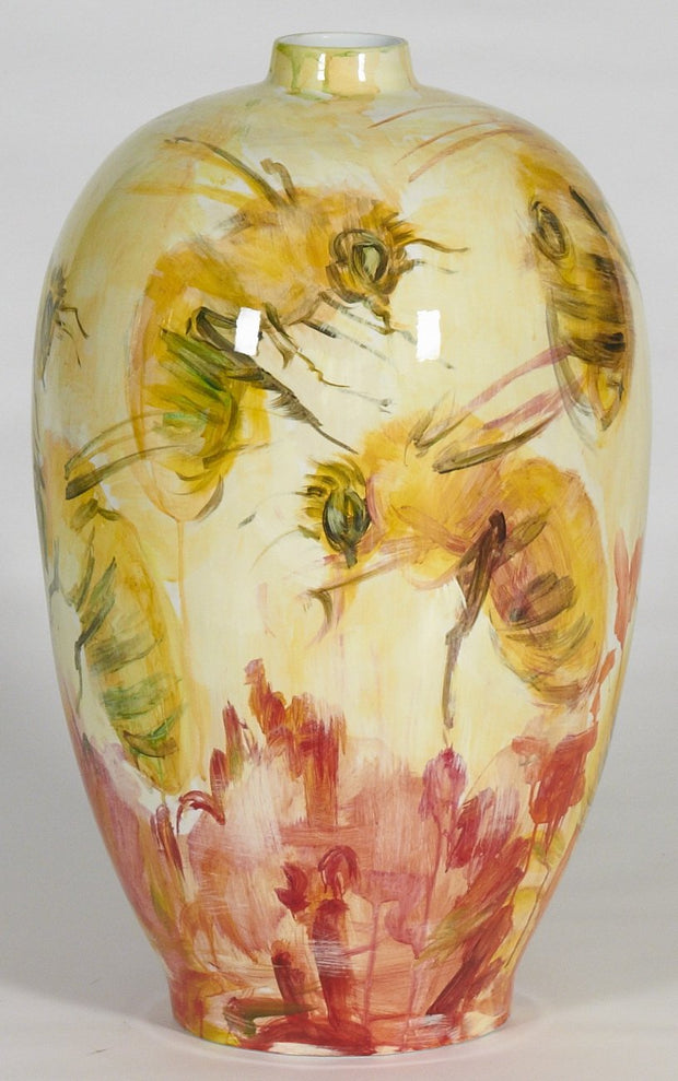 Bees Small Neck Vase