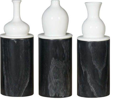 Wood Vase with Lid
