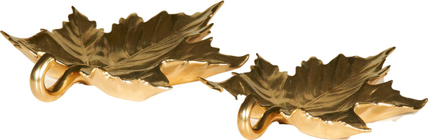 Golden Maple Leaf Plate