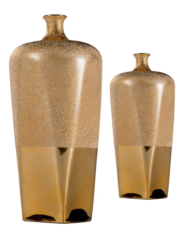 Gold Bottle Neck Vase