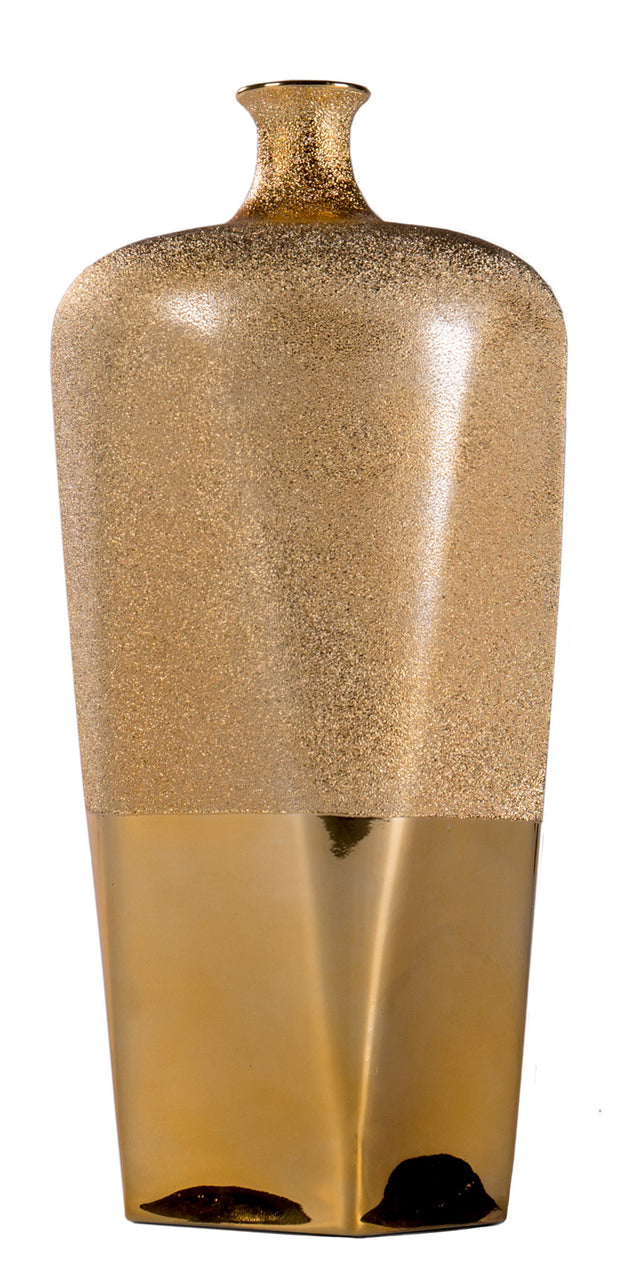Gold Bottle Neck Vase