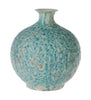 Small neck light blue volcanic vase