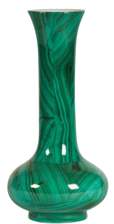 Malachite Jade Flared Vase
