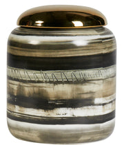 Earthen Jar with Golden Lid