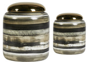 Earthen Jar with Golden Lid