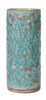 small cylindrical light blue volcanic vase
