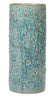 Medium cylindrical light blue volcanic vase