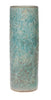 Large cylindrical light blue volcanic vase