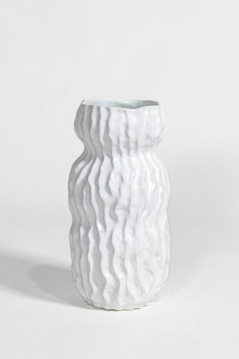 Organic white Accent Vase