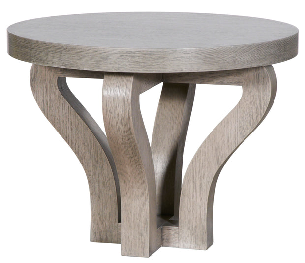 Bowed Grey Wash Veneer Occasional Table