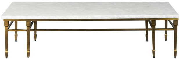 Malvern Coffee Table and Console with Brushed Gold Legs