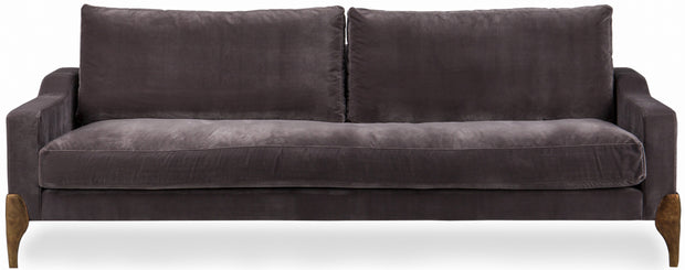 Lorreto Four Seater Sofa with Burnished Copper Legs