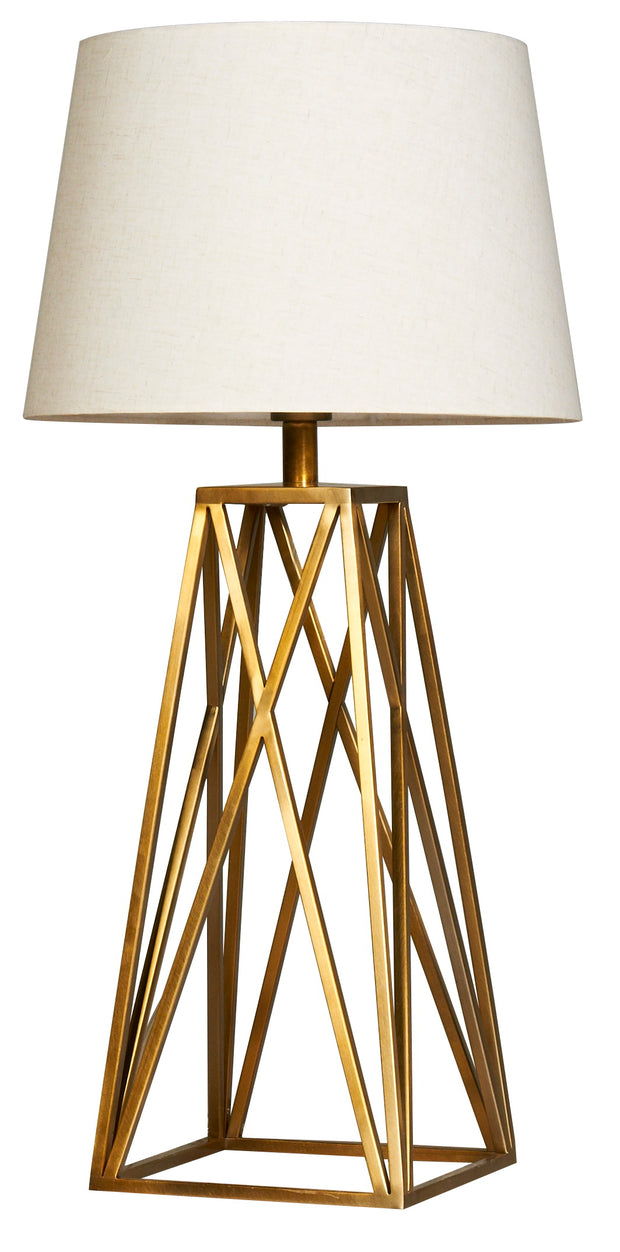 Brass Geometric Table Lamp