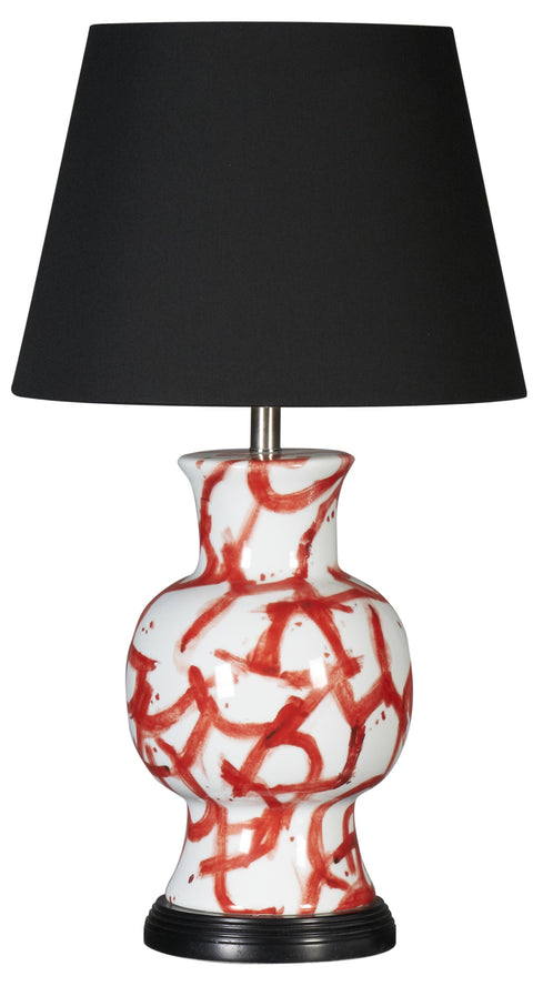 Brushstroke Red Lamp